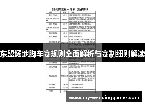 东盟场地脚车赛规则全面解析与赛制细则解读