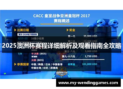 2025澳洲杯赛程详细解析及观看指南全攻略 2025澳洲杯赛程详细解析及观看指南全攻略